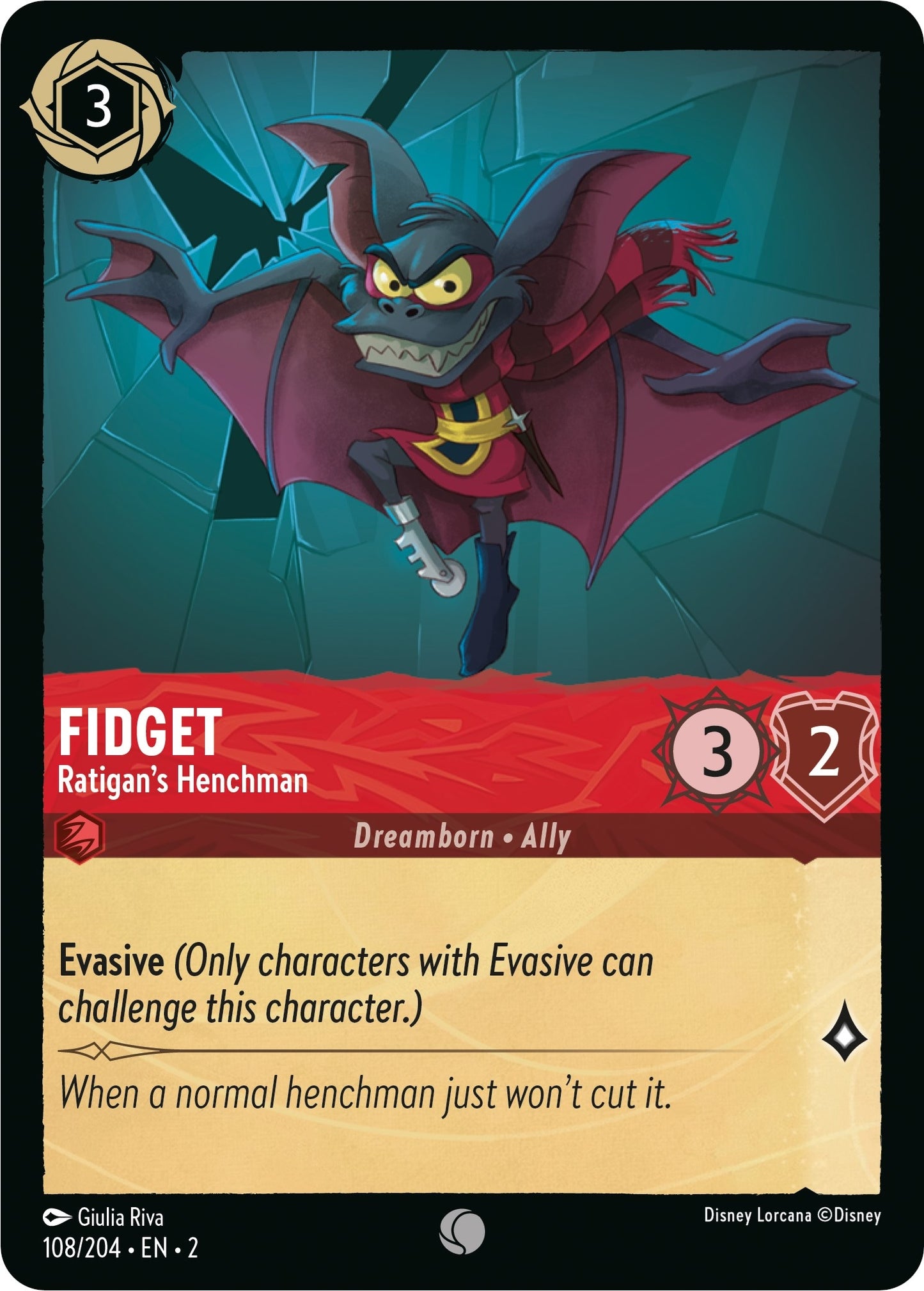Image for Fidget - Ratigan's Henchman (108/204) (Rise of the Floodborn) - Disney Lorcana