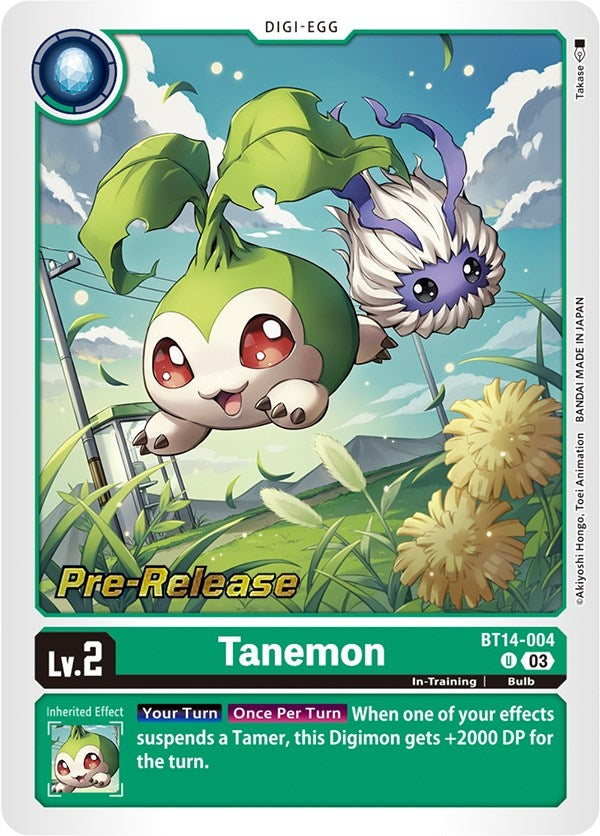 Image for Tanemon (BT14-004 U) (Blast Ace Pre-Release Cards) - Digimon Card Game