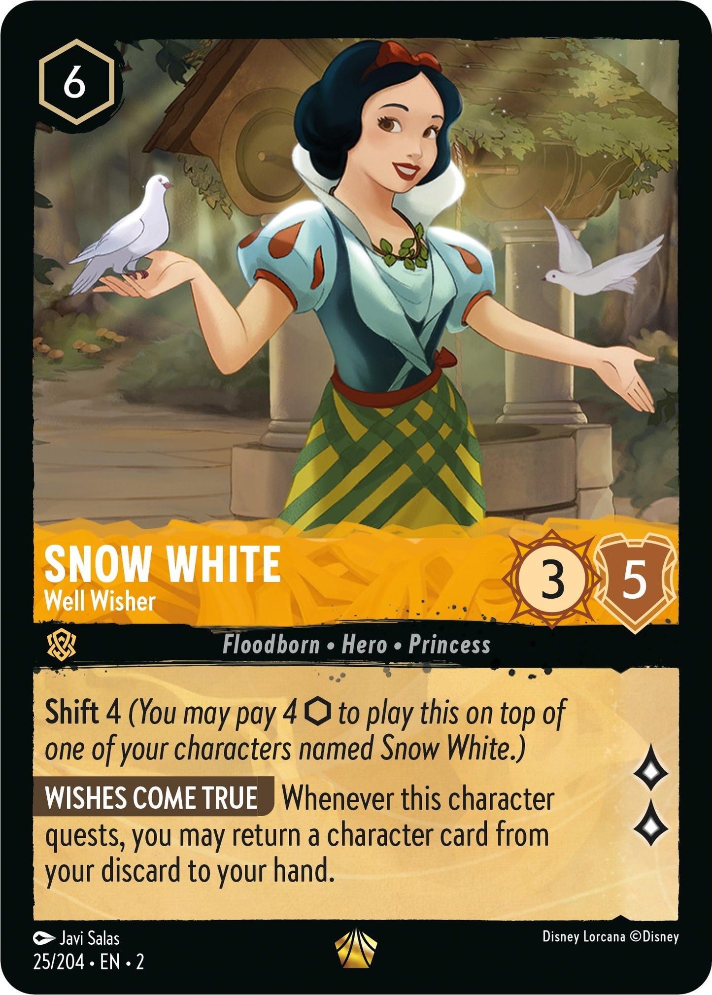 Image for Snow White - Well Wisher (25/204) (Rise of the Floodborn) - Disney Lorcana