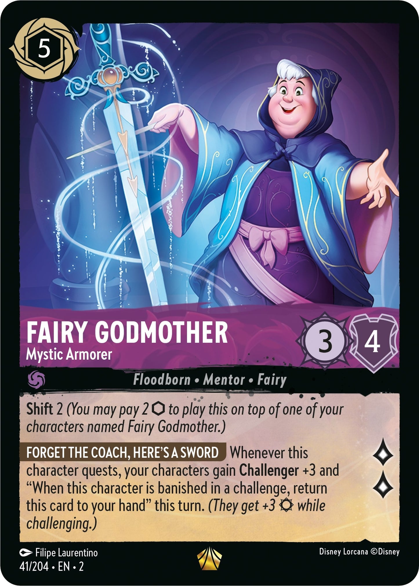 Image for Fairy Godmother - Mystic Armorer (41/204) (Rise of the Floodborn) - Disney Lorcana