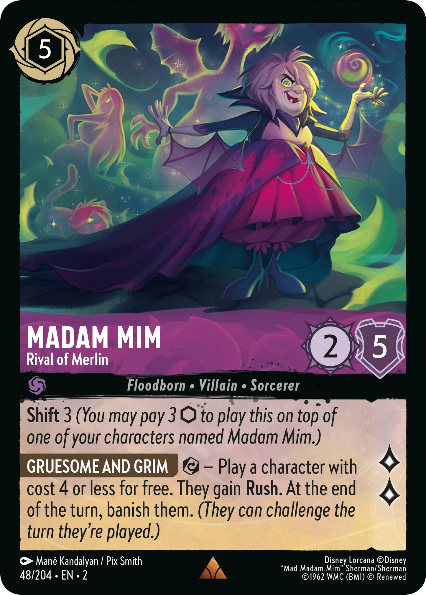 Image for Madam Mim - Rival of Merlin (48/204) (Rise of the Floodborn) - Disney Lorcana
