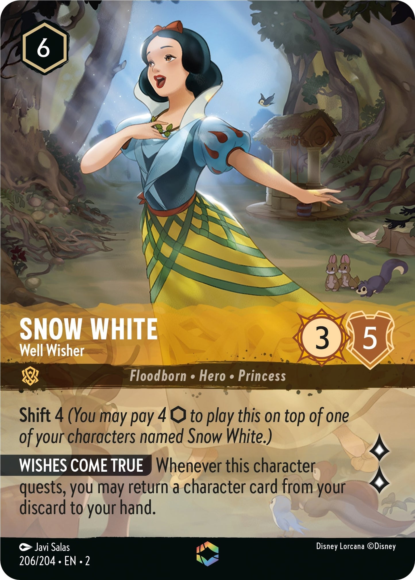 Image for Snow White - Well Wisher (Enchanted) (206/204) (Rise of the Floodborn) - Disney Lorcana