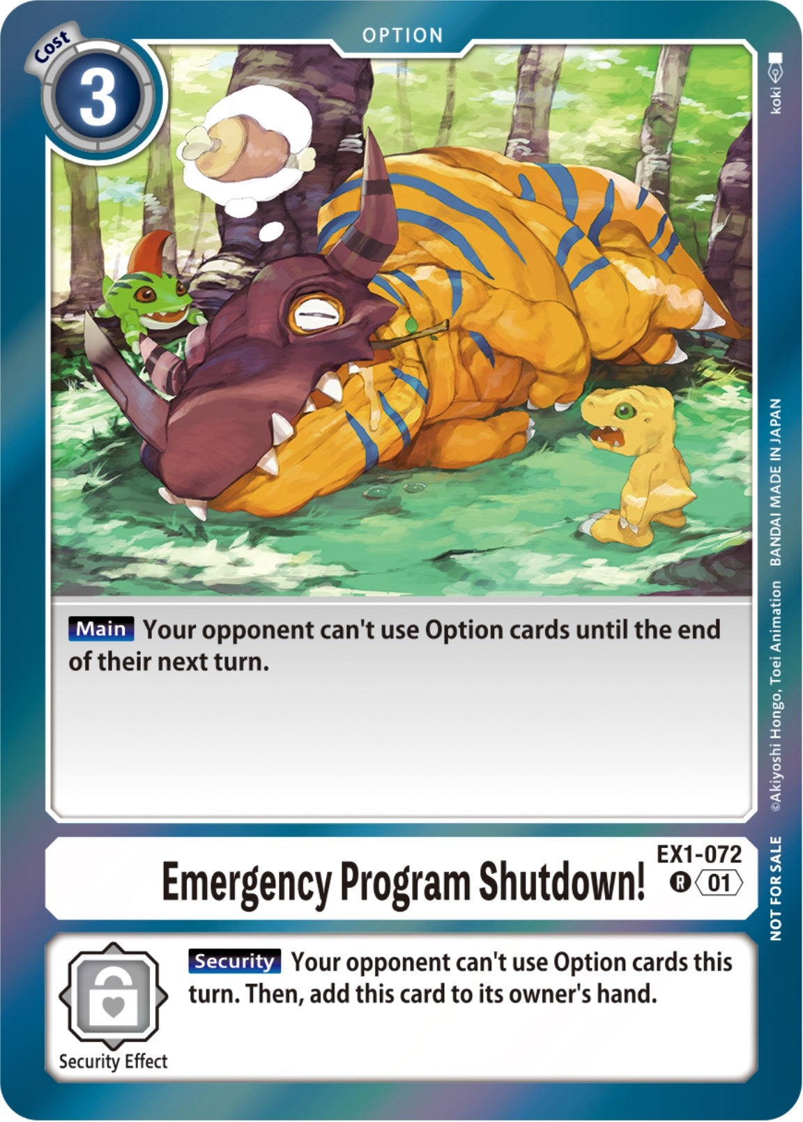 Image for Emergency Program Shutdown! (Blast Ace Double Pack Set) (EX1-072 R) (Classic Collection) - Digimon Card Game