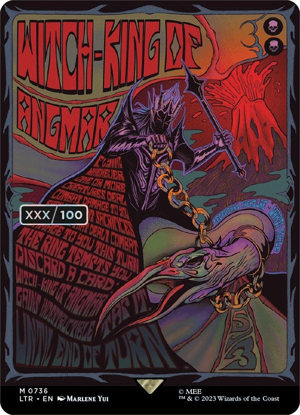 Image for Witch-king of Angmar (Borderless Poster) (Serial Numbered) (736) (Universes Beyond: The Lord of the Rings: Tales of Middle-earth) - Magic: The Gathering