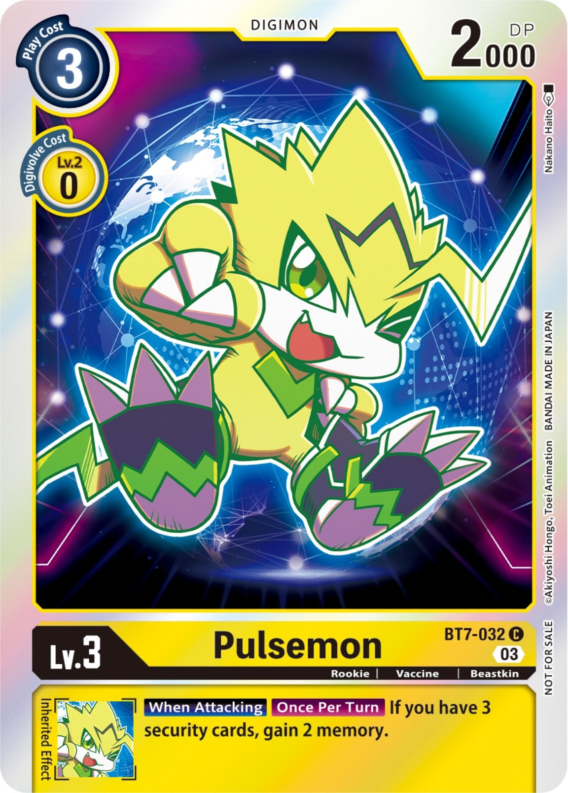 Image for Pulsemon (Official Tournament Pack Vol.11) (BT7-032 C) (Next Adventure) - Digimon Card Game