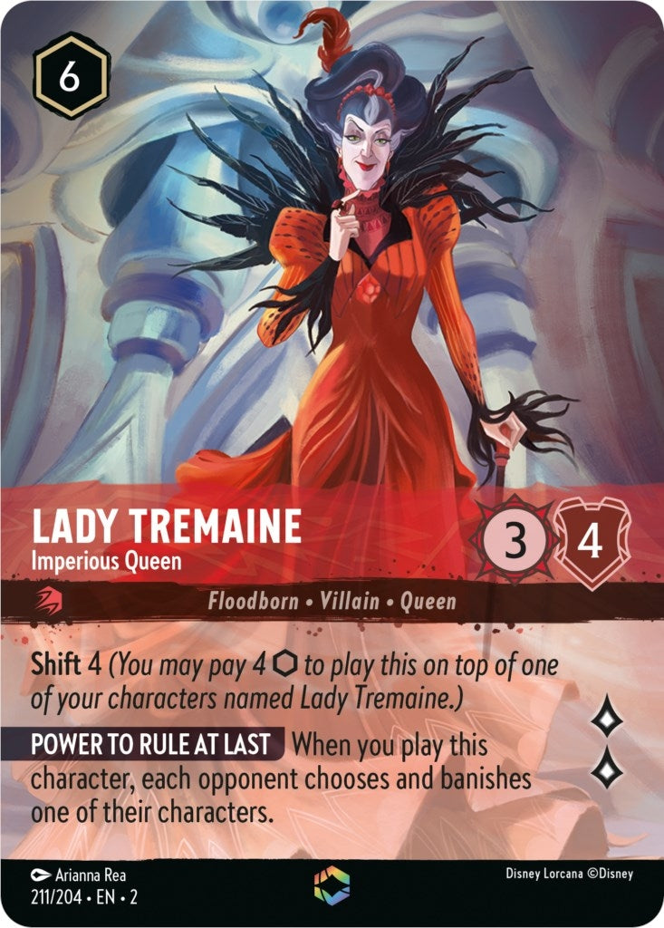 Image for Lady Tremaine - Imperious Queen (Enchanted) (211/204) (Rise of the Floodborn) - Disney Lorcana