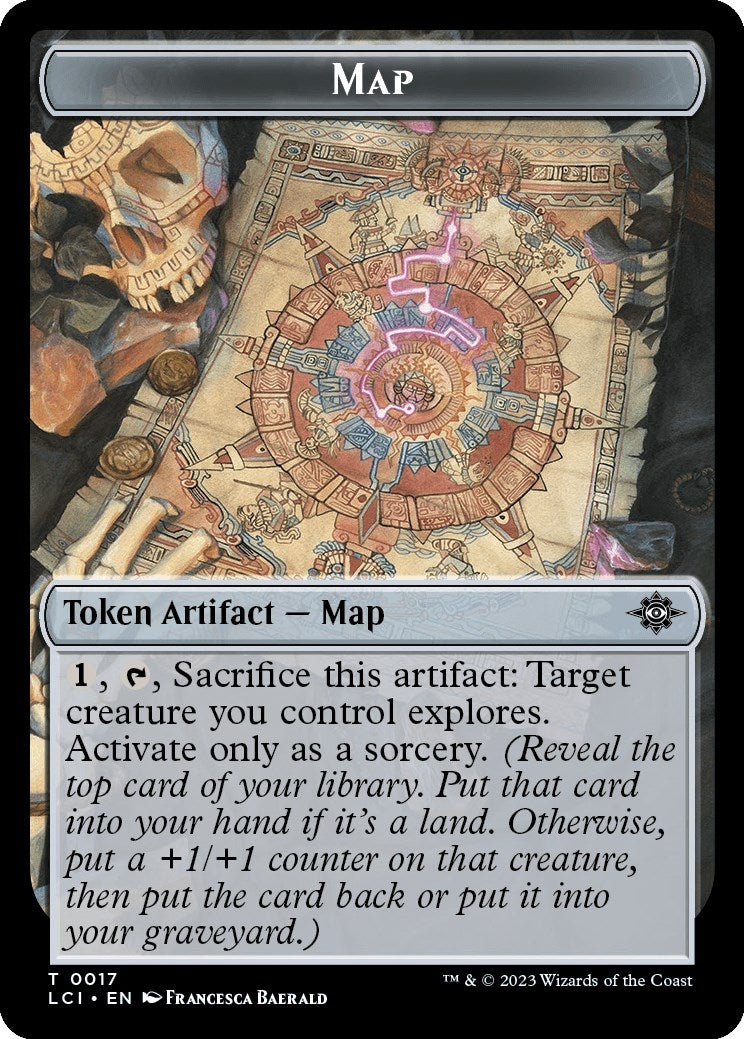 Image for Map // Golem Double-Sided Token (17 // 13) (The Lost Caverns of Ixalan) - Magic: The Gathering