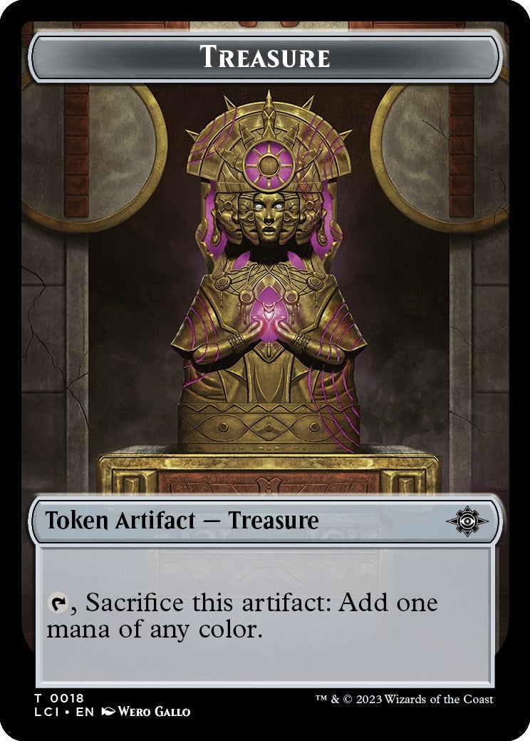 Image for Treasure (0018) // Gnome Soldier Double-Sided Token (18 // 3) (The Lost Caverns of Ixalan) - Magic: The Gathering