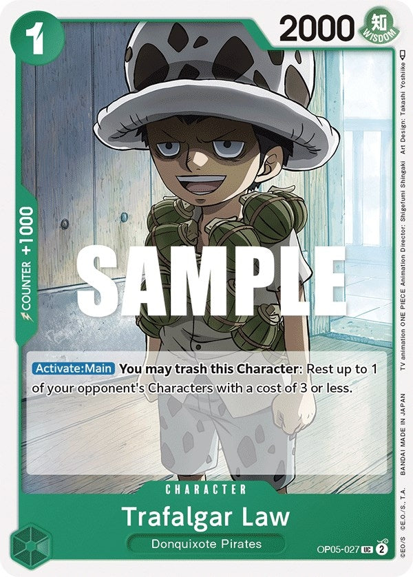 Image for Trafalgar Law (027) (OP05-027) (Awakening of the New Era) - One Piece Card Game