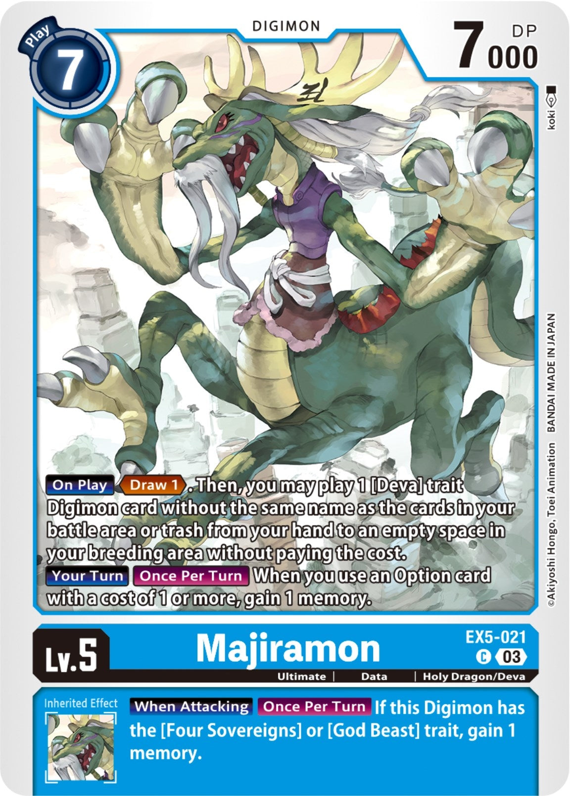 Image for Majiramon (EX5-021 C) (Animal Colosseum) - Digimon Card Game
