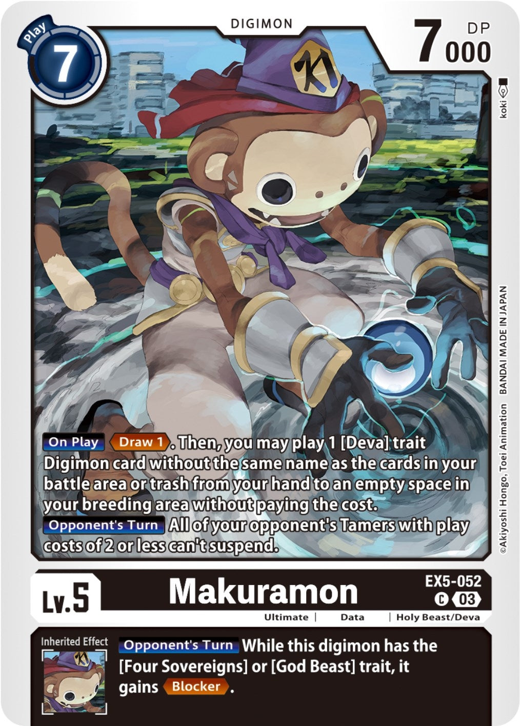 Image for Makuramon (EX5-052 C) (Animal Colosseum) - Digimon Card Game