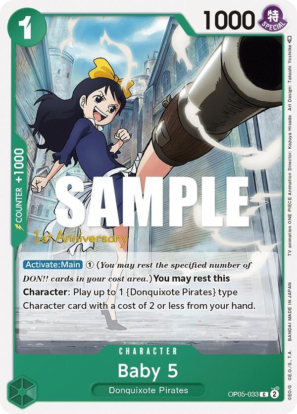 Image for Baby 5 (033) (OP05-033) (Awakening of the New Era: 1st Anniversary Tournament Cards) - One Piece Card Game