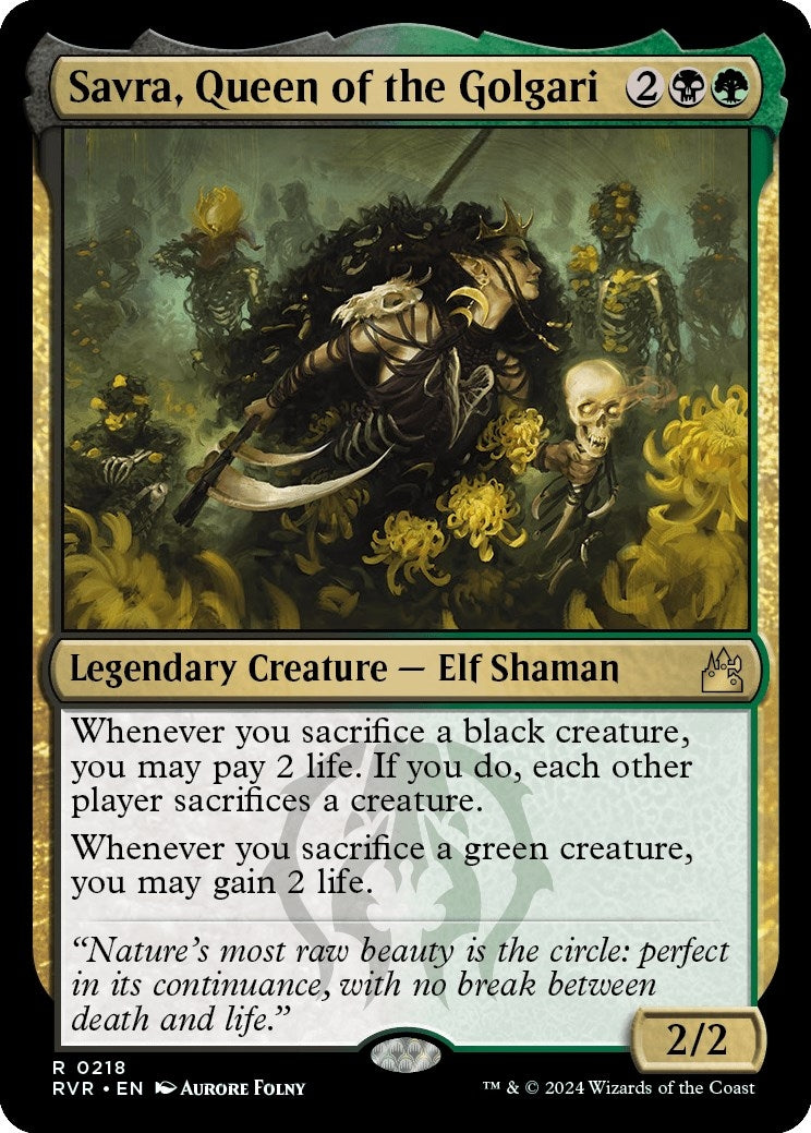 Image for Savra, Queen of the Golgari (218) (Ravnica Remastered) - Magic: The Gathering
