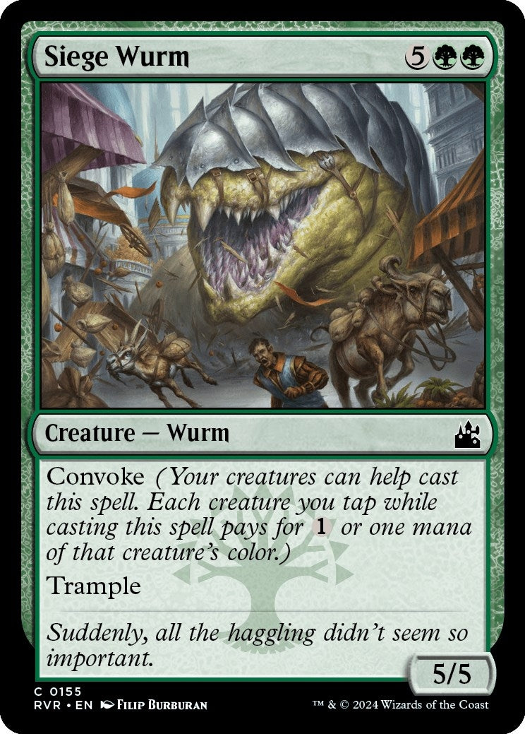 Image for Siege Wurm (155) (Ravnica Remastered) - Magic: The Gathering