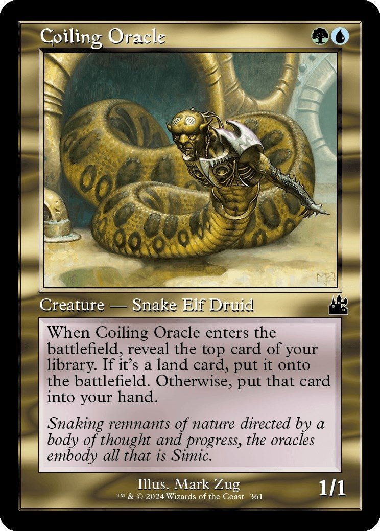 Image for Coiling Oracle (Retro Frame) (361) (Ravnica Remastered) - Magic: The Gathering