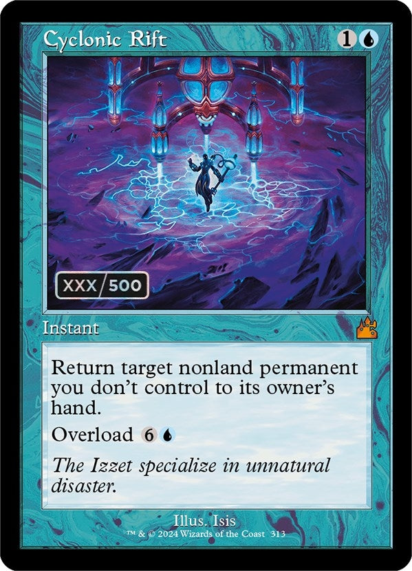 Image for Cyclonic Rift (Retro Frame) (Serial Numbered) (313) (Ravnica Remastered) - Magic: The Gathering