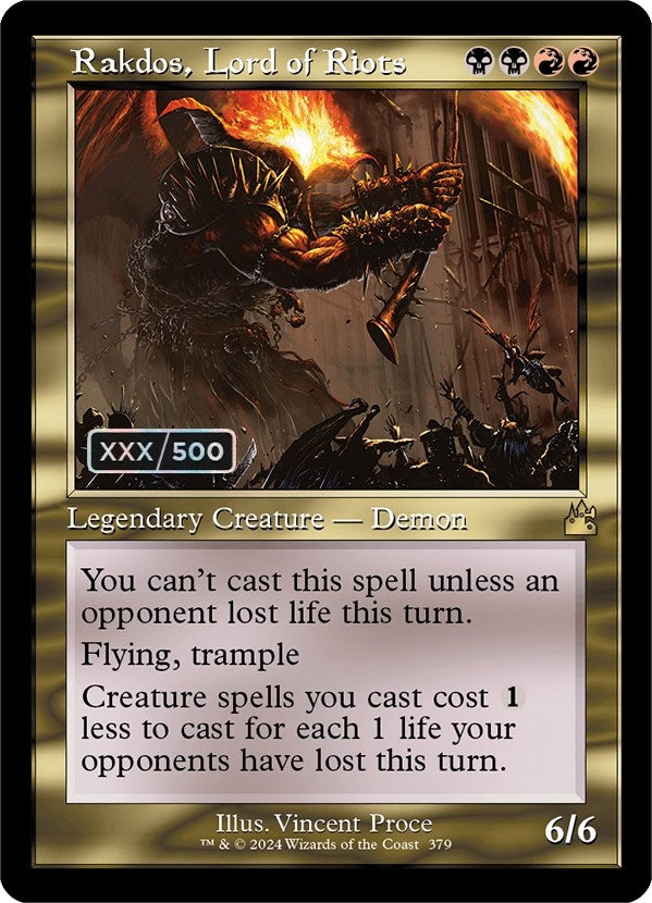 Image for Rakdos, Lord of Riots (Retro Frame) (Serial Numbered) (379) (Ravnica Remastered) - Magic: The Gathering