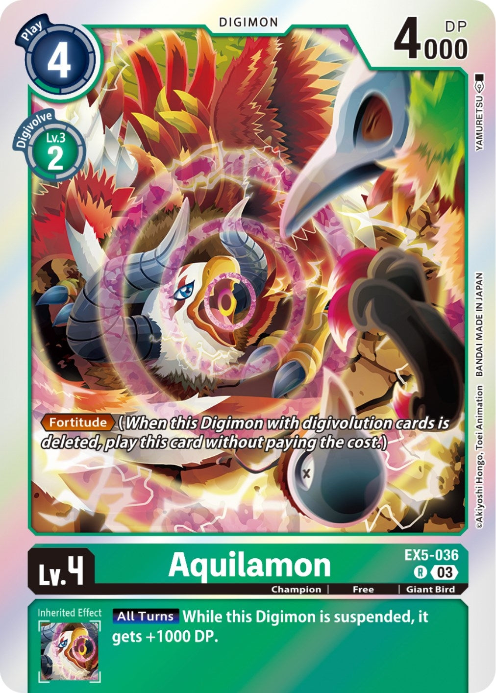 Image for Aquilamon (EX5-036 R) (Animal Colosseum) - Digimon Card Game