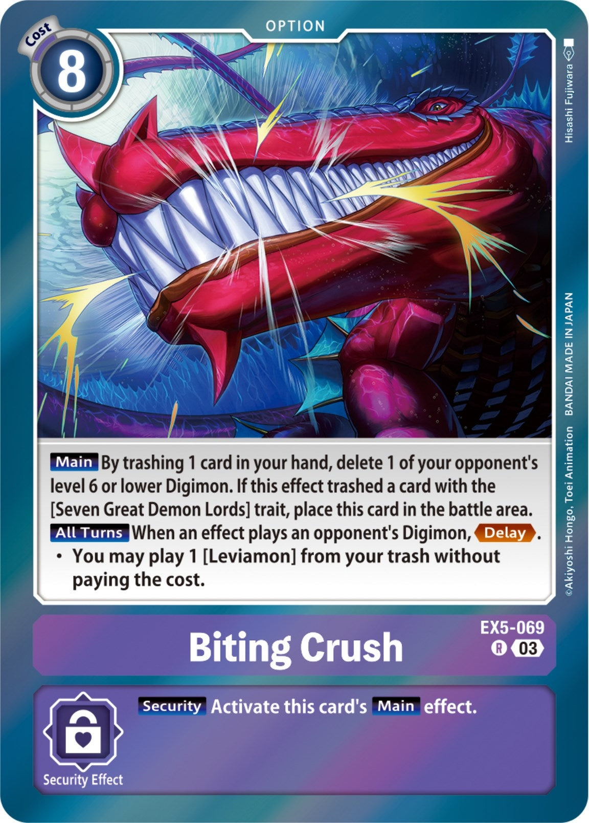 Image for Biting Crush (EX5-069 R) (Animal Colosseum) - Digimon Card Game