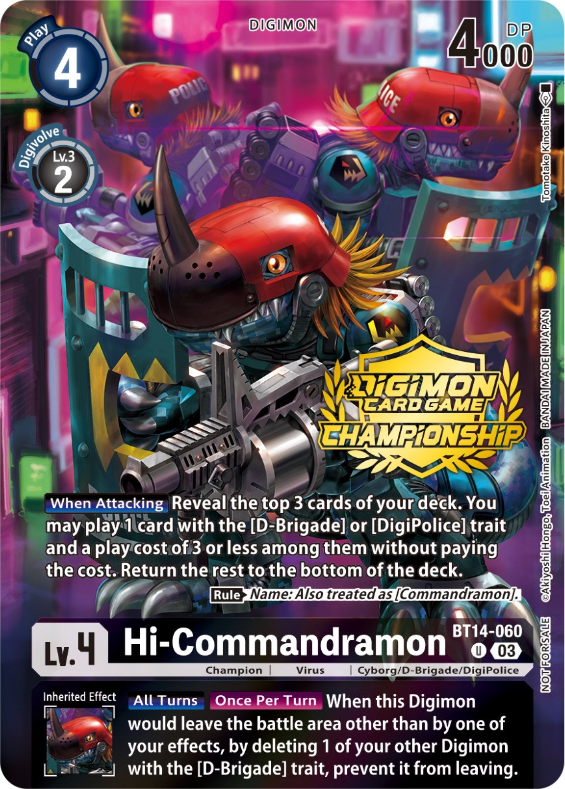 Image for Hi-Commandramon (Championship 2023 Tamers Pack) (BT14-060 U) (Blast Ace) - Digimon Card Game