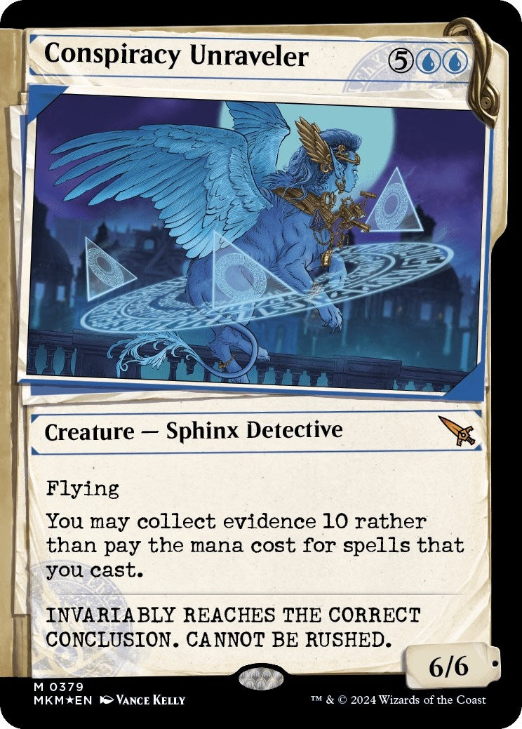Image for Conspiracy Unraveler (Showcase) (Invisible Ink) (379) (Murders at Karlov Manor) - Magic: The Gathering