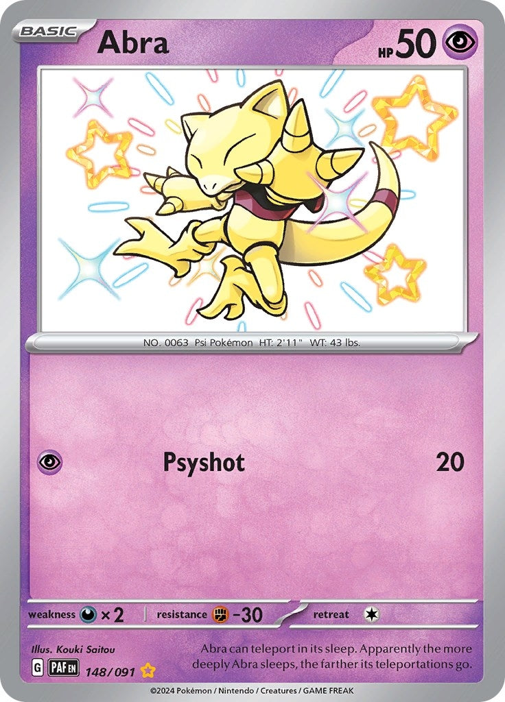 Image for Abra (148/091) (SV: Paldean Fates) - Pokemon