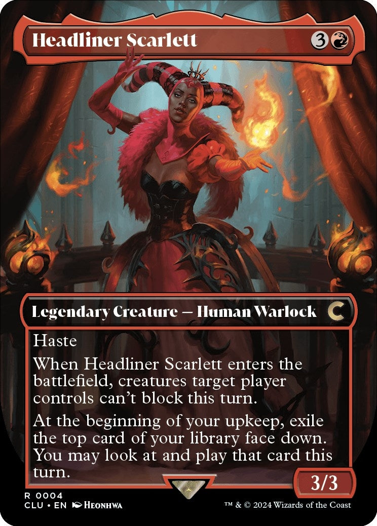 Image for Headliner Scarlett (Borderless) (4) (Ravnica: Clue Edition) - Magic: The Gathering