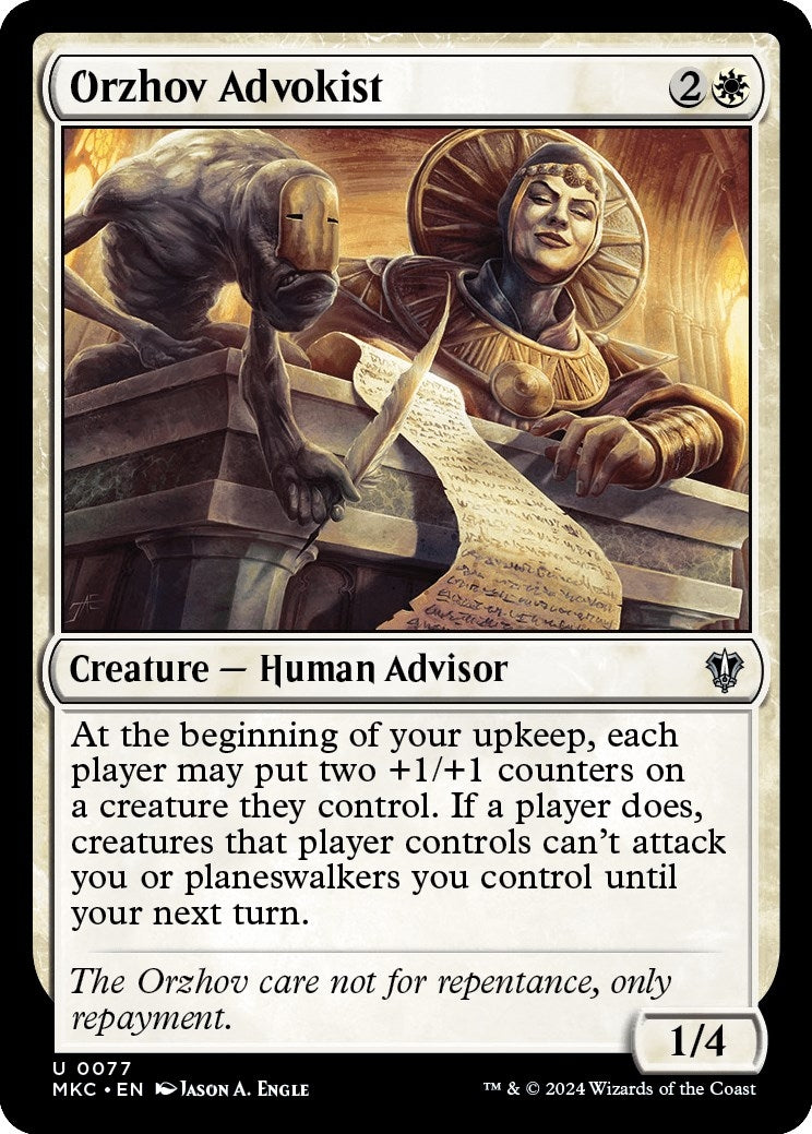 Image for Orzhov Advokist (77) (Commander: Murders at Karlov Manor) - Magic: The Gathering