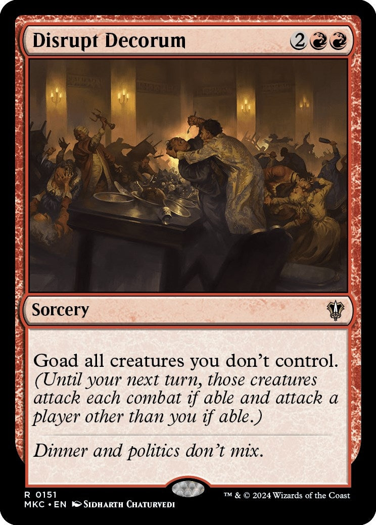 Image for Disrupt Decorum (151) (Commander: Murders at Karlov Manor) - Magic: The Gathering