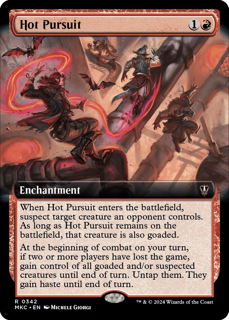 Image for Hot Pursuit (Extended Art) (342) (Commander: Murders at Karlov Manor) - Magic: The Gathering
