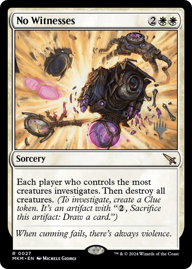 Image for No Witnesses (27) (Promo Pack: Murders at Karlov Manor) - Magic: The Gathering