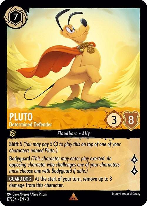Image for Pluto - Determined Defender (17/204) (Into the Inklands) - Disney Lorcana