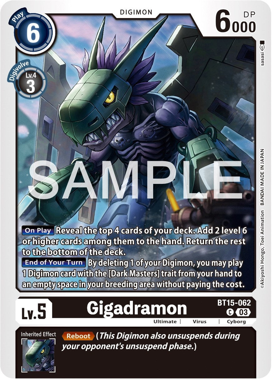 Image for Gigadramon (BT15-062 C) (Exceed Apocalypse) - Digimon Card Game