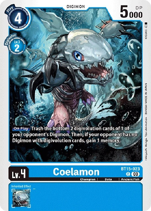 Image for Coelamon (BT15-023 U) (Exceed Apocalypse) - Digimon Card Game