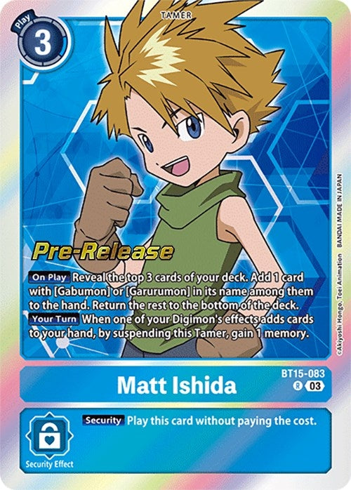 Image for Matt Ishida (BT15-083 R) (Exceed Apocalypse Pre-Release Cards) - Digimon Card Game