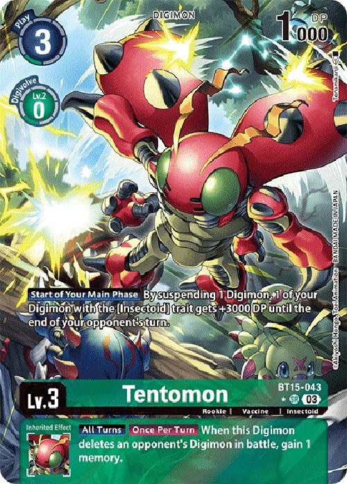 Image for Tentomon (Alternate Art) (BT15-043 SR) (Exceed Apocalypse) - Digimon Card Game