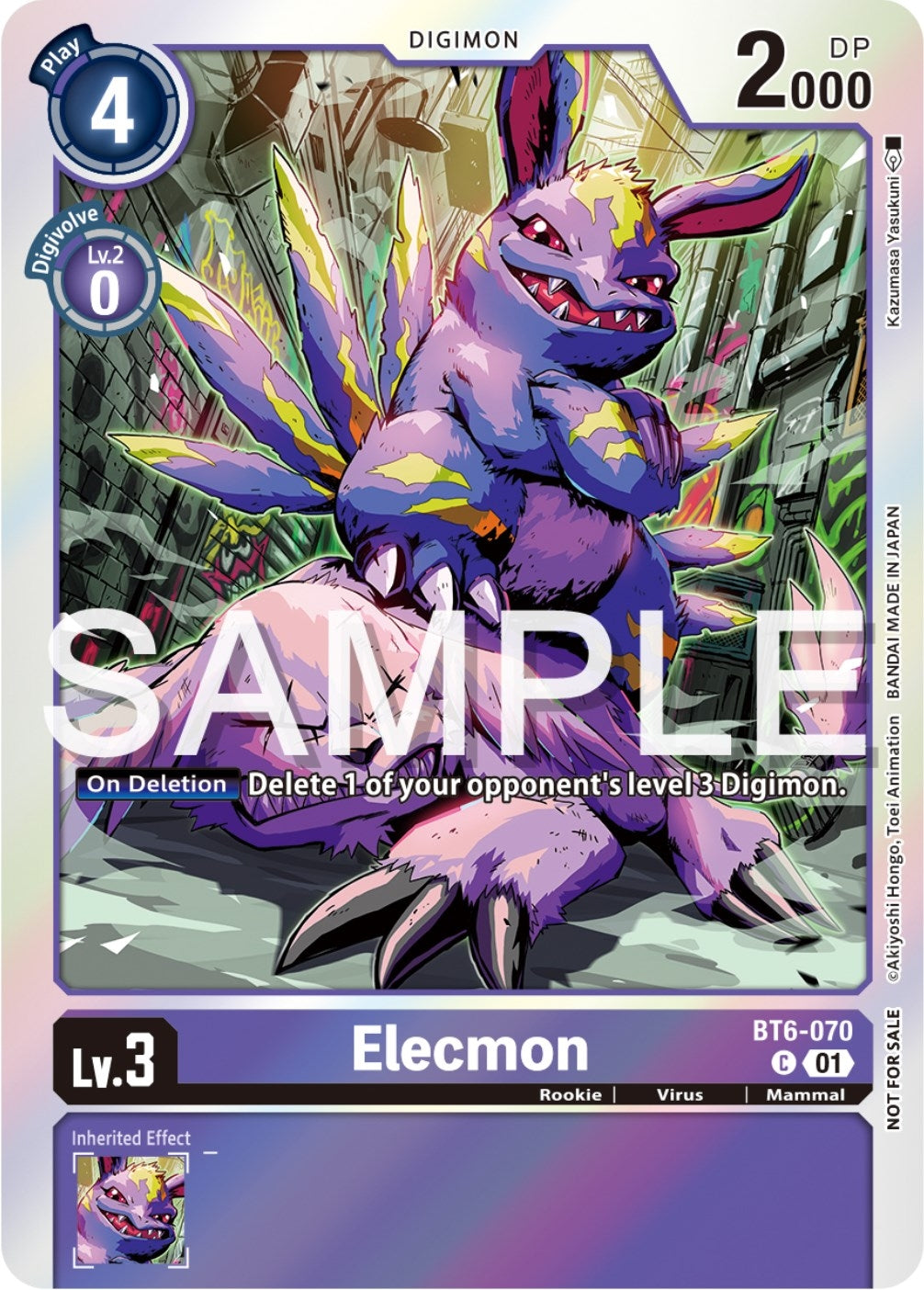 Image for Elecmon (Official Tournament Pack Vol.12) (BT6-070 C) (Double Diamond) - Digimon Card Game