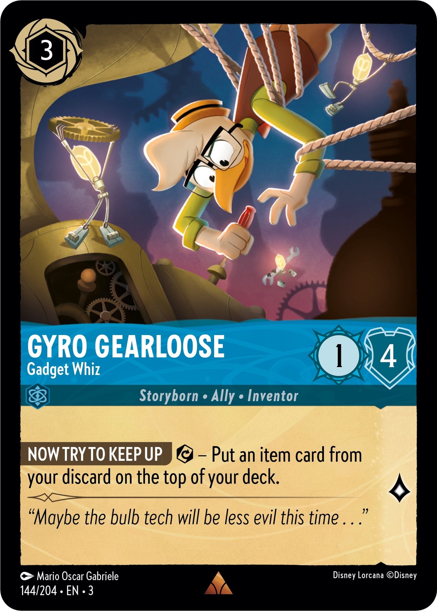 Image for Gyro Gearloose - Gadget Whiz (144/204) (Into the Inklands) - Disney Lorcana