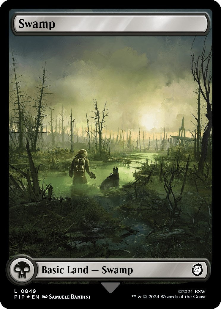 Image for Swamp (0849) (Surge Foil) (849) (Universes Beyond: Fallout) - Magic: The Gathering
