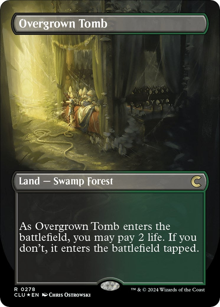 Image for Overgrown Tomb (Borderless) (278) (Ravnica: Clue Edition) - Magic: The Gathering