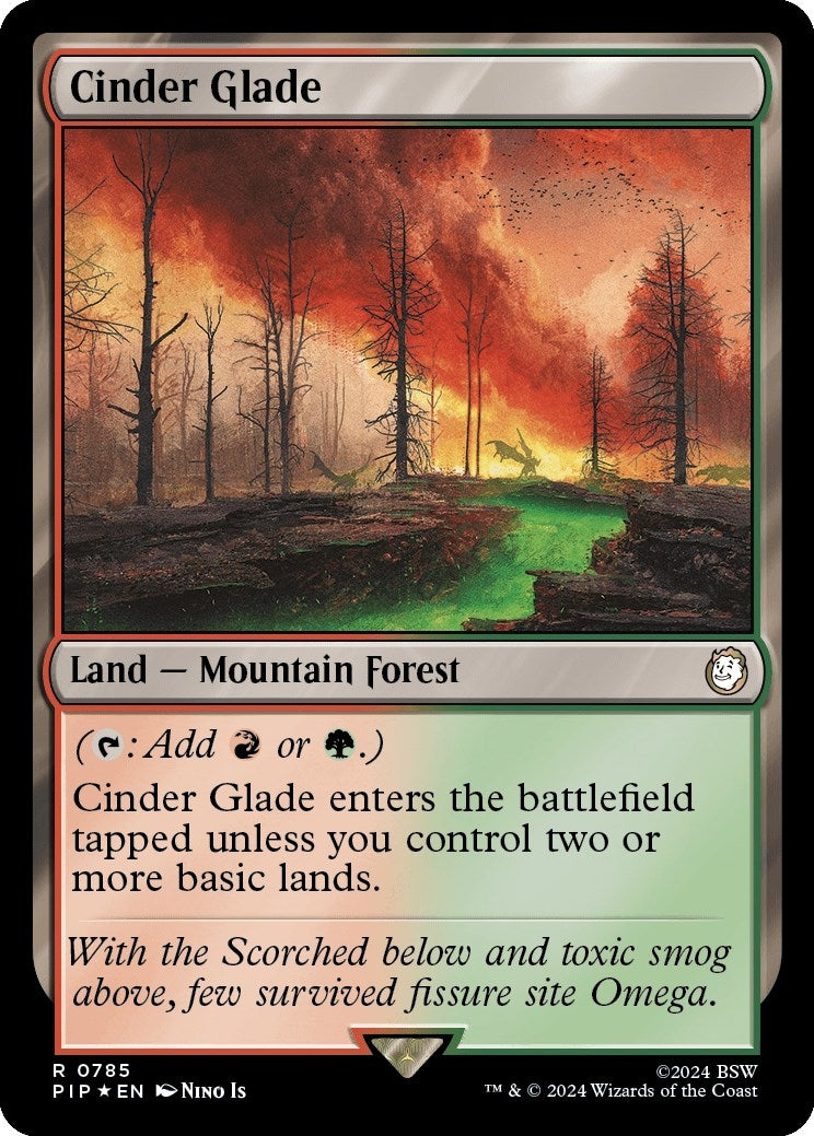 Image for Cinder Glade (Surge Foil) (785) (Universes Beyond: Fallout) - Magic: The Gathering