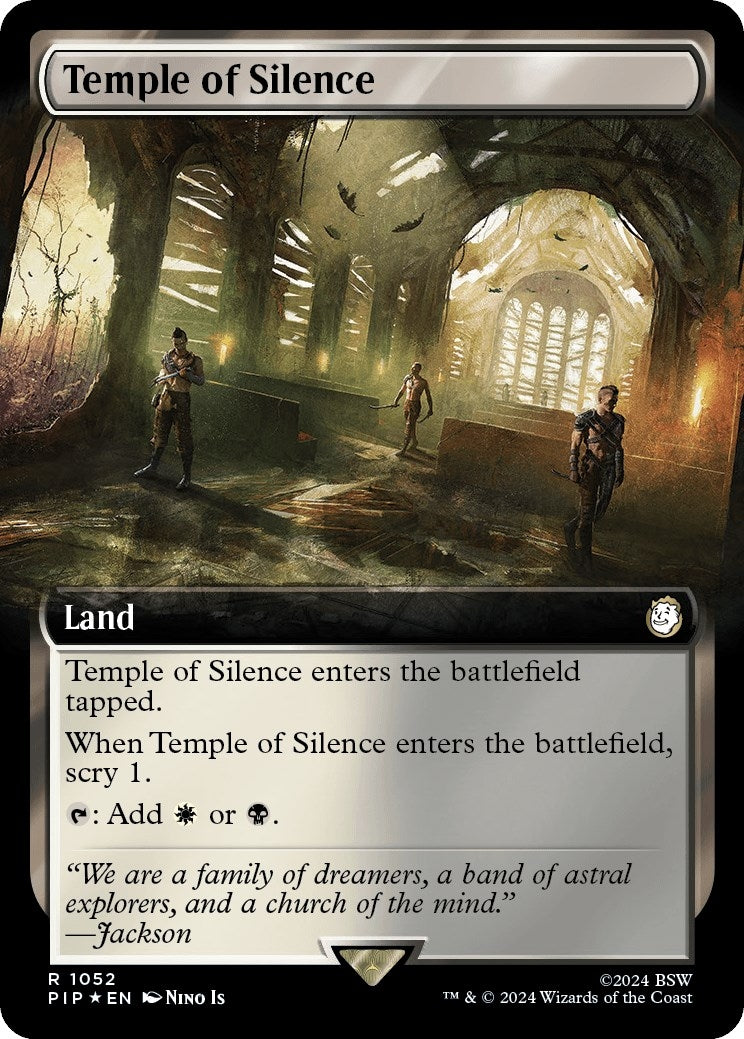 Image for Temple of Silence (Extended Art) (Surge Foil) (1052) (Universes Beyond: Fallout) - Magic: The Gathering