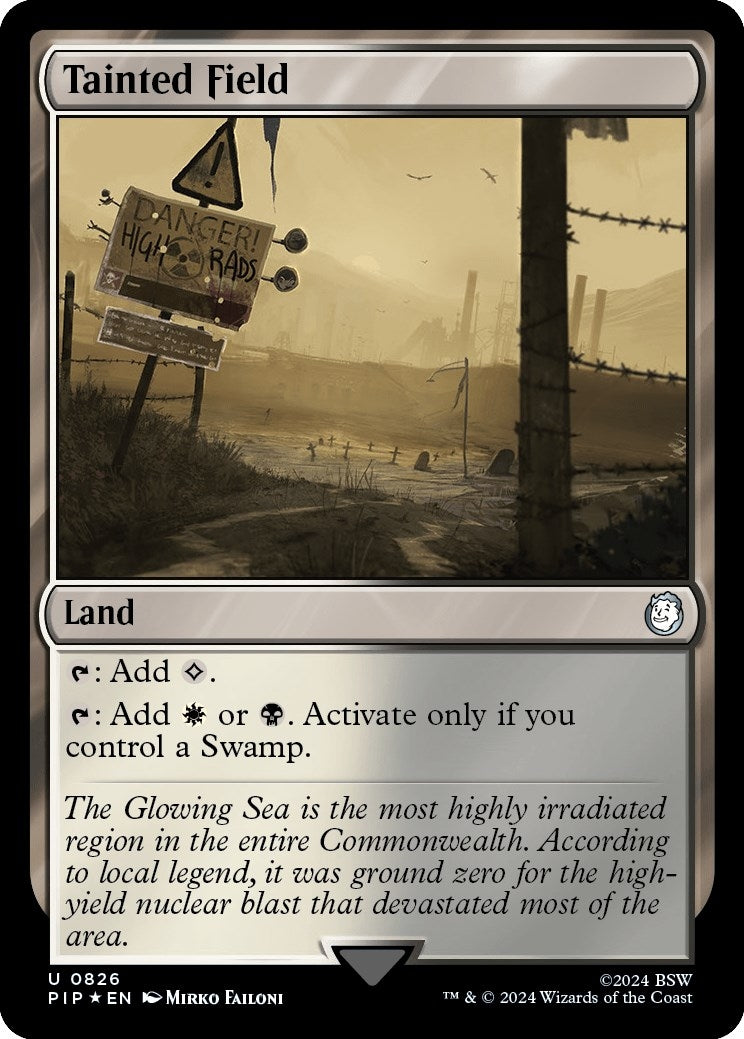Image for Tainted Field (Surge Foil) (826) (Universes Beyond: Fallout) - Magic: The Gathering