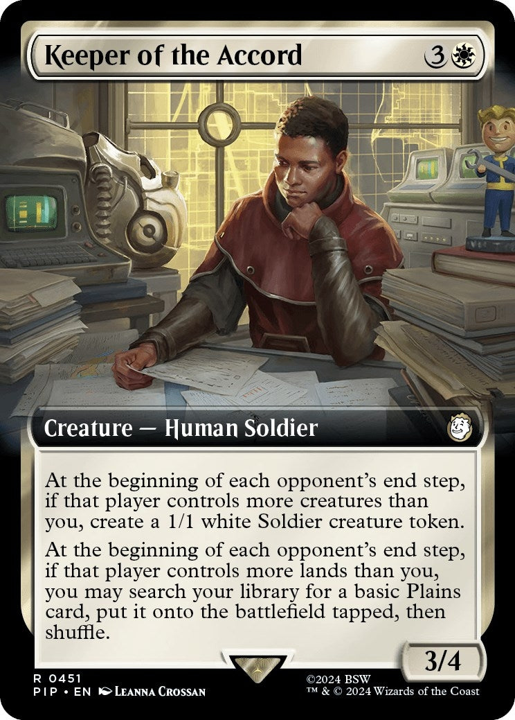 Image for Keeper of the Accord (Extended Art) (451) (Universes Beyond: Fallout) - Magic: The Gathering