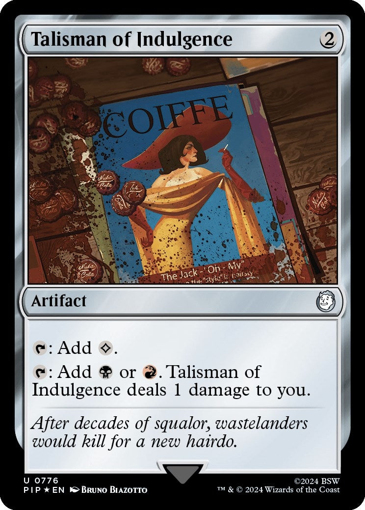 Image for Talisman of Indulgence (Surge Foil) (776) (Universes Beyond: Fallout) - Magic: The Gathering