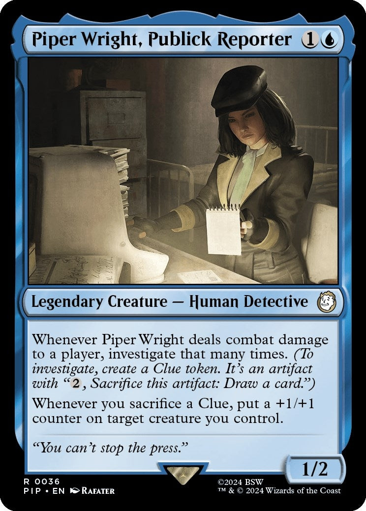 Image for Piper Wright, Publick Reporter (36) (Universes Beyond: Fallout) - Magic: The Gathering