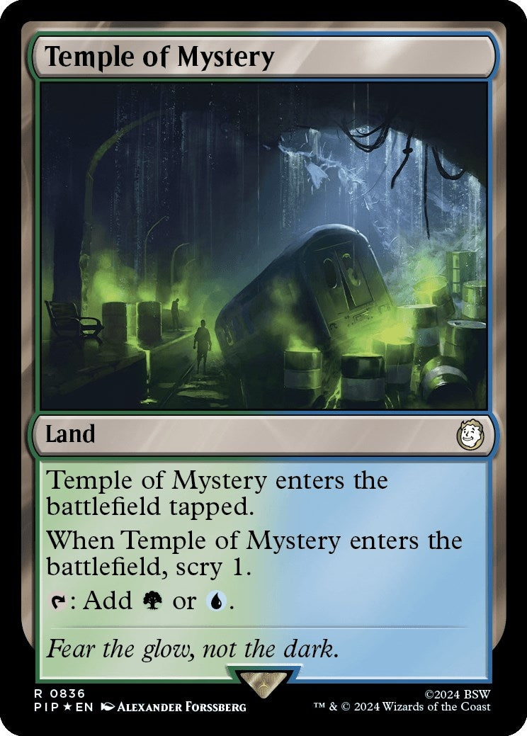 Image for Temple of Mystery (Surge Foil) (836) (Universes Beyond: Fallout) - Magic: The Gathering