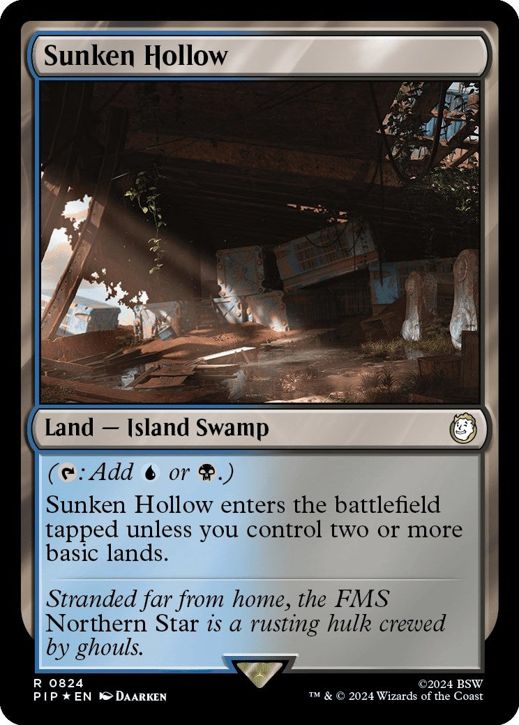 Image for Sunken Hollow (Surge Foil) (824) (Universes Beyond: Fallout) - Magic: The Gathering