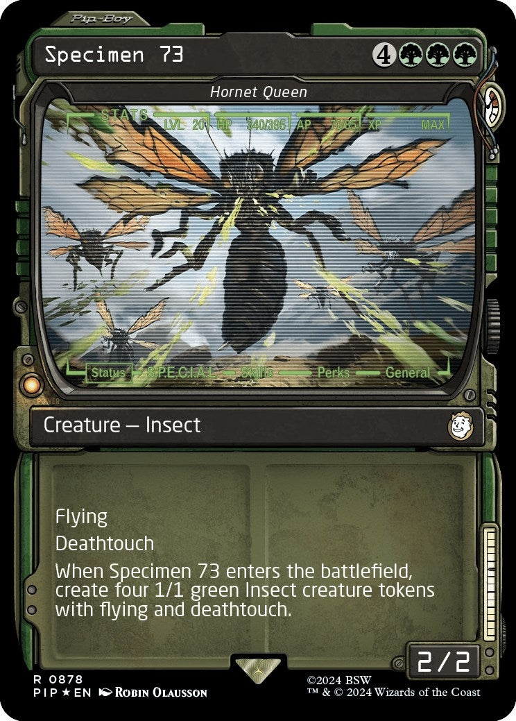 Image for Specimen 73 - Hornet Queen (Showcase) (Surge Foil) (878) (Universes Beyond: Fallout) - Magic: The Gathering