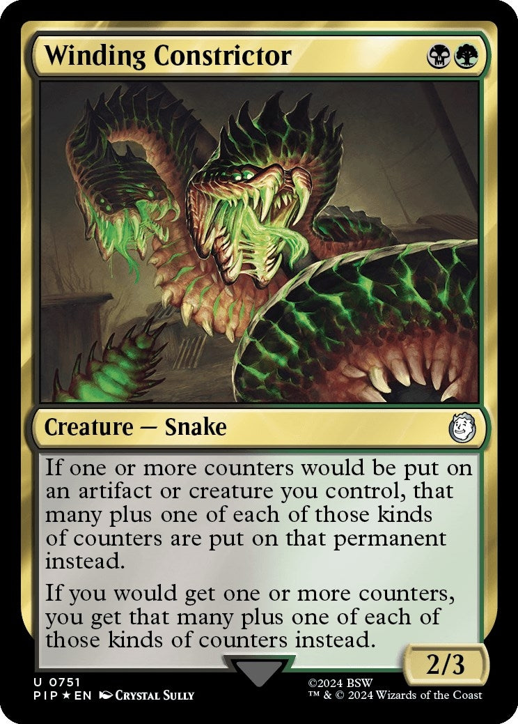 Image for Winding Constrictor (Surge Foil) (751) (Universes Beyond: Fallout) - Magic: The Gathering